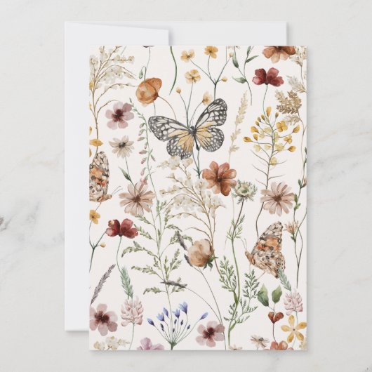 Vintager Botanischer kleiner Blumenbrunch (Rückseite)