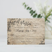 Vintager botanischer Kranz-Hochzeitstag UAWG Einladung (Stehend Vorderseite)