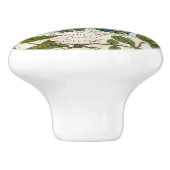 Vintager Botanischer Kunstschmetterling Keramikknauf (Seitenansicht)