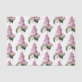 Vintager botanischer Lila Lilac Blossom Seidenpapier