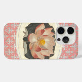 Vintager Botanischer Lotus Blossom Case-Mate iPhone Hülle (Rückseite (Horizontal))