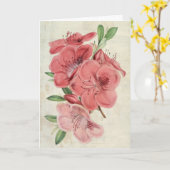 Vintager botanischer Magnet Azalea Karte (Gelbe Blume)