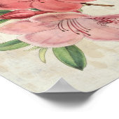 Vintager botanischer Magnet Azalea Poster (Ecke)