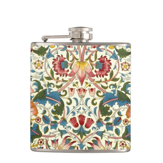 Vintager botanischer Morris Entwurf Flachmann (Vorderseite)