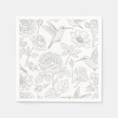 Vintager botanischer Neapel Serviette (Vorderseite)