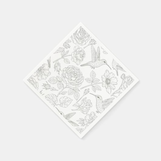 Vintager botanischer Neapel Serviette (Ecke)