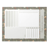 Vintager Botanischer Olivenplaner Notizblock (Vorderseite)