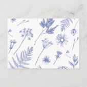 Vintager botanischer Periblinker Details Kartenein Begleitkarte (Rückseite)