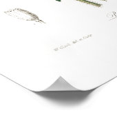 VINTAGER BOTANISCHER POPPY-ILLUSTRATIONSPARSTER POSTER (Ecke)