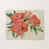 Vintager botanischer Präsident Azalea Puzzle (Horizontal)