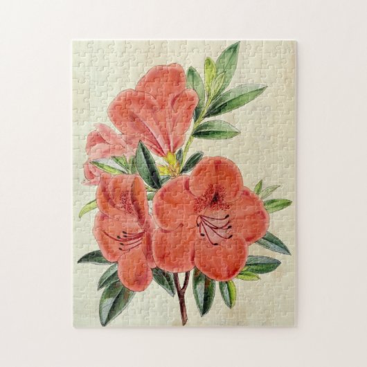 Vintager botanischer Präsident Azalea Puzzle (Vertikal)