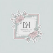 Vintager botanischer QR-Code Benutzerdefinierter B Aufkleber (Vorderseite)