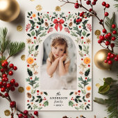 Vintager botanischer Rahmen Foto Weihnachten