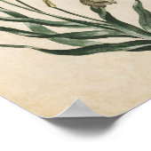 Vintager botanischer Schneefall Poster (Ecke)