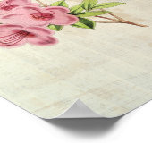 Vintager botanischer Standischer Hybrid-Azalea Poster (Ecke)