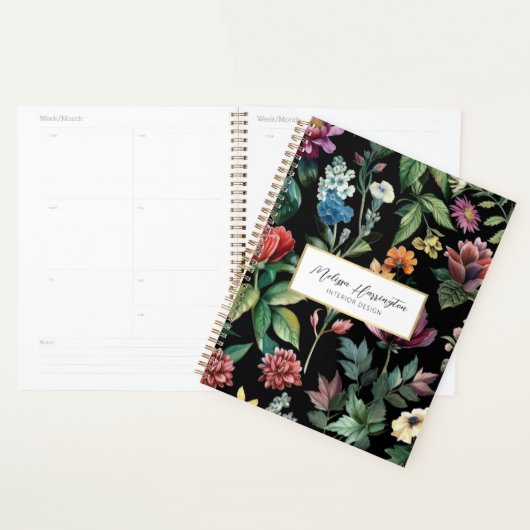 Vintager botanischer Stil-Designer Planer (Anzeige)