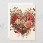 Vintager Botanischer Stil Feiertagskarte (Vorne/Hinten)