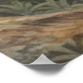 Vintager botanischer Szene-Elefant am Dschungel Poster (Ecke)