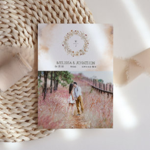 Vintager botanischer Tiny Floral Trendy Save the D Save The Date