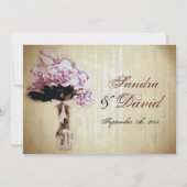 Vintager Bouquet Empfang Einladung (Rückseite)