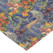 Vintager Bouquet mit Zahlen im Hintergrund Großer Tischläufer (Ecke)