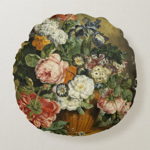 Vintager Bouquet von Blume Rundes Kissen