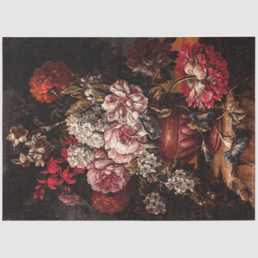 Vintager Bouquet von Blume Seidenpapier (Vorderseite)