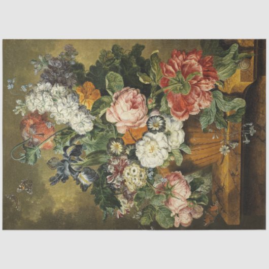 Vintager Bouquet von Blume Seidenpapier (Vorderseite)