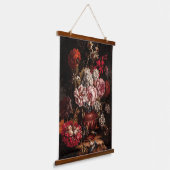 Vintager Bouquet von Blume Wandteppich Mit Holzrahmen (Gewinkelt)