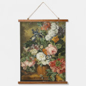 Vintager Bouquet von Blume Wandteppich Mit Holzrahmen (Vorderseite)
