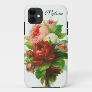 Vintager Bouquet von Rose iPhone 11 Hülle