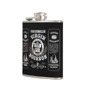 Vintager Bourbon-Aufkleber Flachmann (Links)