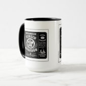Vintager Bourbon-Aufkleber Tasse (Vorderseite Links)