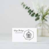 Vintager Boutique-Shop Visitenkarte (Stehend Vorderseite)