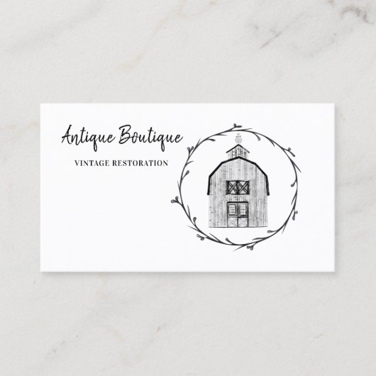 Vintager Boutique-Shop Visitenkarte (Vorderseite)