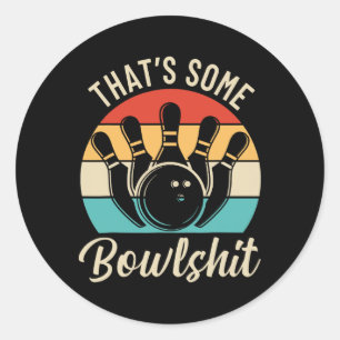 Vintager Bowling Das ist ein Bowl Retro Team Bowle Runder Aufkleber