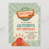 Vintager Bowling - Einladung (Vorne/Hinten)