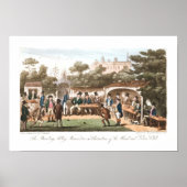 Vintager Bowling Print Early Caricatures Poster (Vorne)