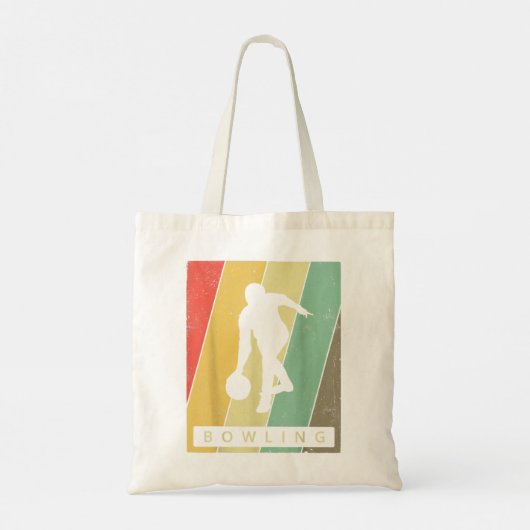 Vintager Bowling Retro Poster 444 Tragetasche (Rückseite)