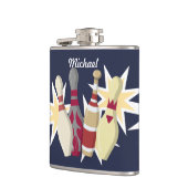 Vintager Bowling Themed Flachmann (Links)