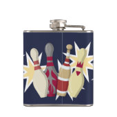 Vintager Bowling Themed Flachmann (Rückseite)