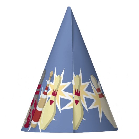 Vintager Bowling Themed Partyhütchen (Rückseite)