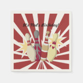 Vintager Bowling Themed Serviette (Vorderseite)