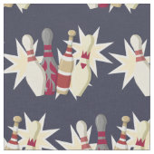 Vintager Bowling Themed Stoff (Nahaufnahme)