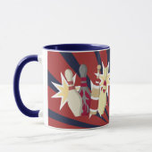 Vintager Bowling Themed Tasse (Links)
