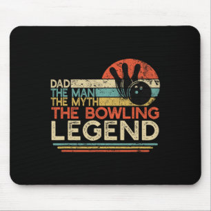Vintager Bowling Vater Der Mensch Der Mythos der L Mousepad