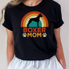 Vintager Boxer Dog Mama Sunset T-Shirt