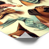 Vintager Boxer Hund nahtlos Poster (Ecke)