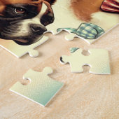 Vintager Boxer Hund nahtlos Puzzle (Seite)
