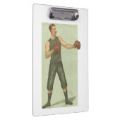 Vintager Boxer mit langen grünen Stämmen Klemmbrett (Rechts)